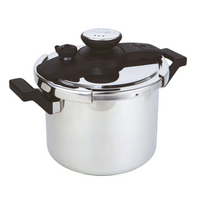 Prestige Twist ‘n’ Lock Induction Pressure Cooker in Stainless Steel 6L | Napev UK