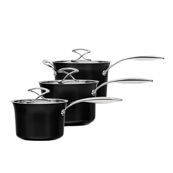 Circulon Style Hard Anodised 3 Piece Saucepan Set | Cookware | Napev UK